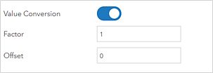 Value Conversion setting Value Conversion setting