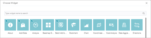 Choose a widget Choose a widget